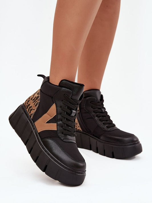 Bottes Sportives Femme Cuir Naturel Plateforme 4,5cm - Vinceza Modèle 217815 - LANOVRA