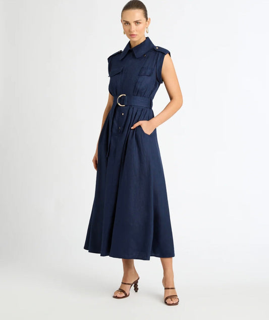 Blue Linen Maxi Dress | Maxi Dress | Linen Dress | Linen Clothing | 100% Organic Linen